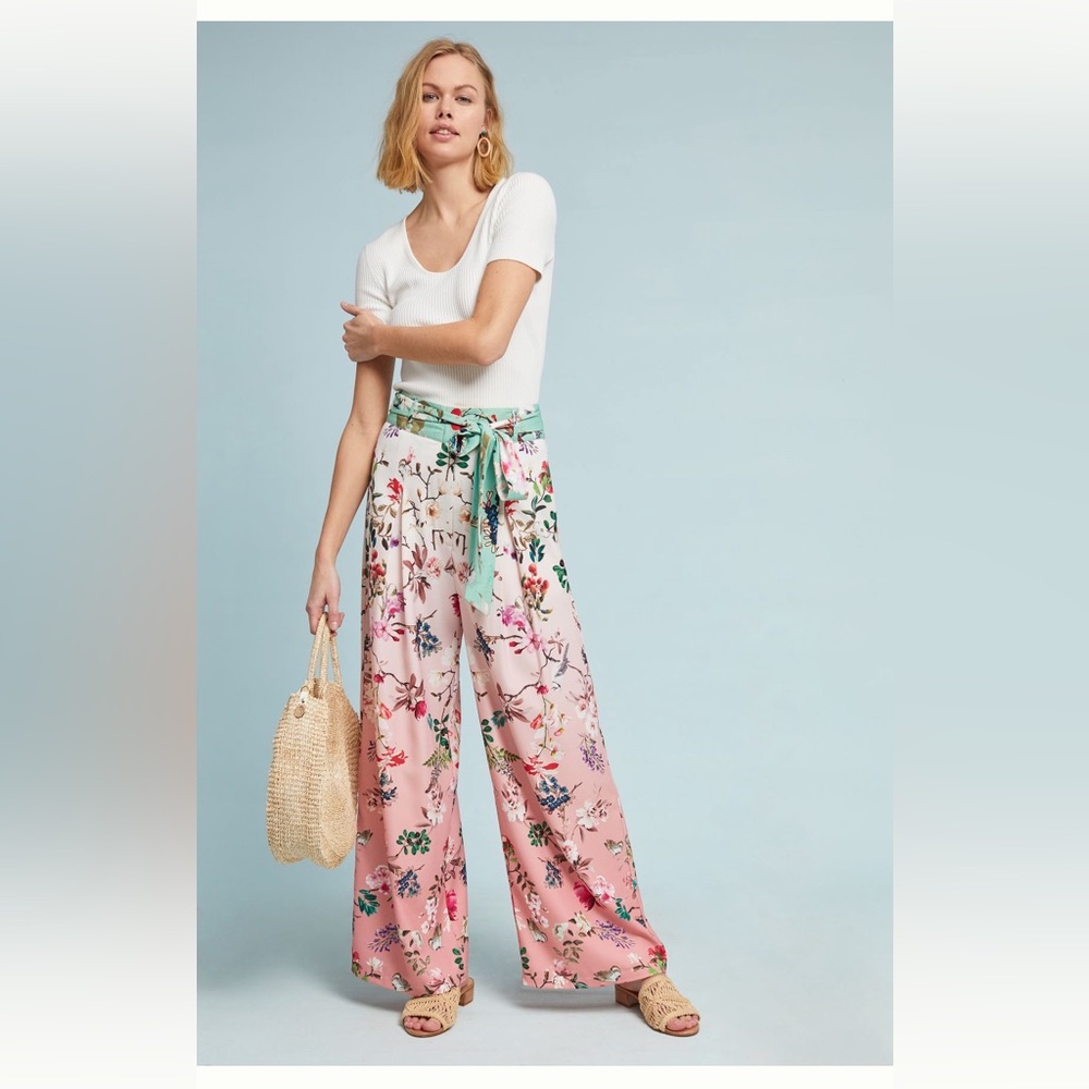 Hemant and Nandita floral ombré wide leg pants